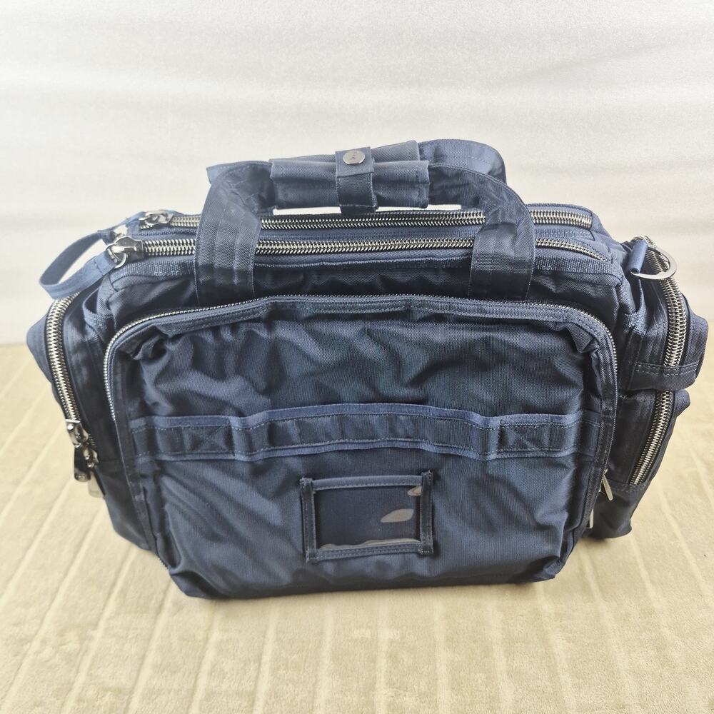 Lug Atlas RFID Travel Bag Tote Carry On Organizer Navy Blue Multi Pocket - Picture 6 of 16
